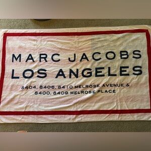 Marc Jacobs Bold Red and White Towel